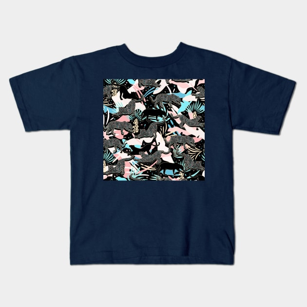 Exotic Jungle / Maximalist Pattern Kids T-Shirt by matise